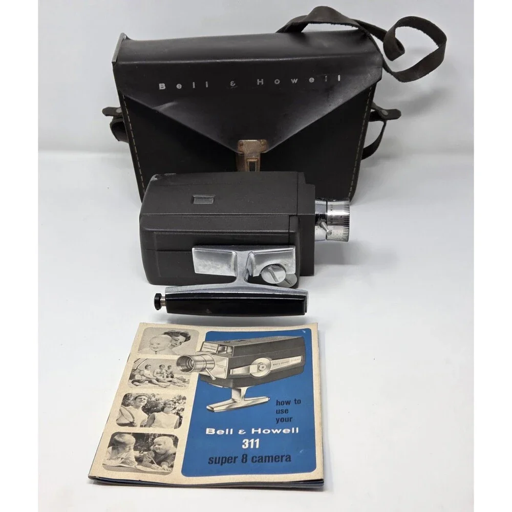 Bell & Howell 311 Super 8 Camera Autoload Optronic Eye Case Manual 1960s USA
